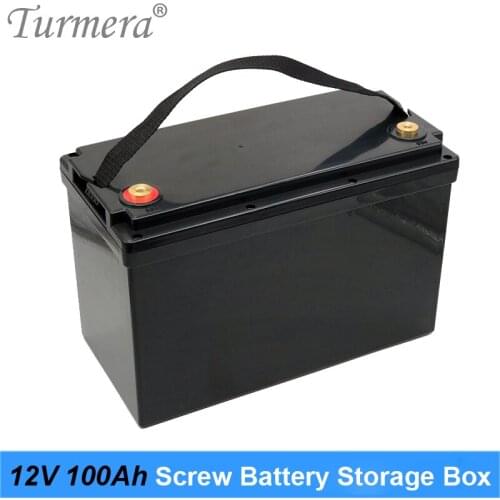 Turmera 12V 100Ah Battery Storage Box for 3.2V Lifepo4 Batteries 24V 36V Solar Panel System and Uninterrupted Power Supply Use A