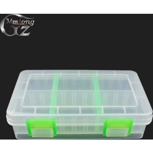 1PC 15.5*10*4cm Fishing Tackle Box H328C 6 Compartments Adjustable Storage Case Clear Boxes For Fishing Lure Baits Tools Pesca