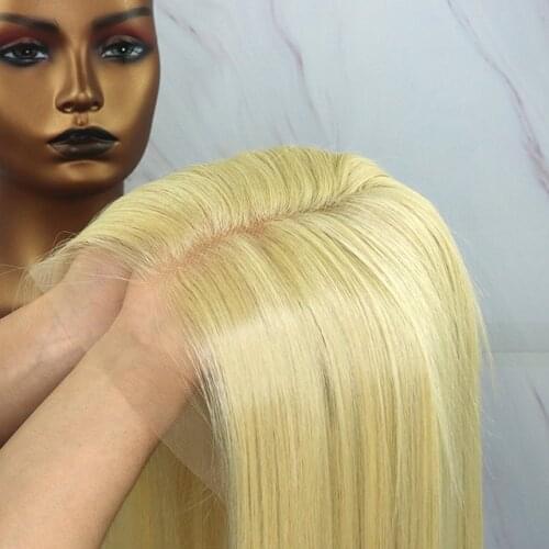 Beautiful Diary Silky Straight Blonde Hair Wigs For Black Women T part Wig Heat Resistant Synmthetic Lace Front Wig