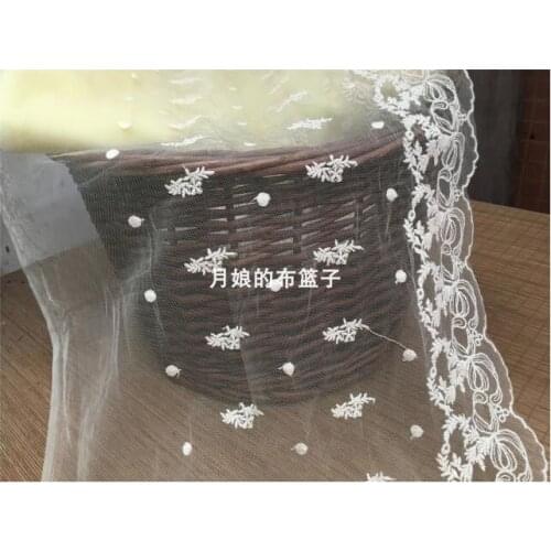 Bow Mesh Cotton Embroidery Clothing Wide Lace Accessories Lace 35cm Wide