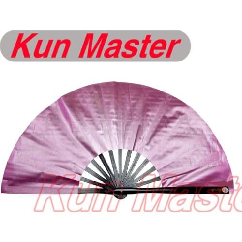 Kun Master 34 Cm Bamboo Chinese Kung Fu Tai Chi Fan Shine Pink Cover
