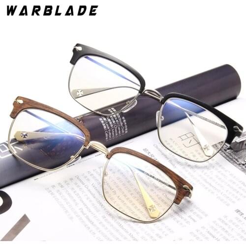 2018 fashion clear glasses with clear lens metal half frame optical eye glasses frames women spectacles men eyewear oculos