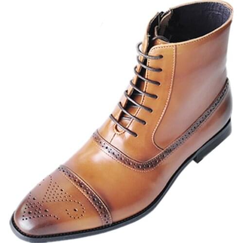 Autumn Winter Genuine Leather Ankle Chelsea Boots Men Shoes Vintage Classic Male High Quality Leather Ankle Boots Big Size 2020