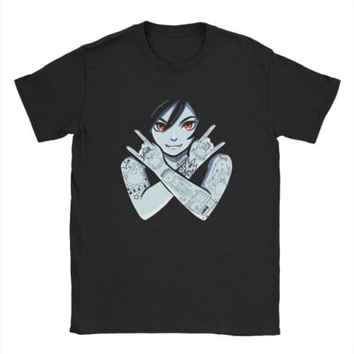 Men Marceline Vampire Queen T Shirts Adventure Time 100% Cotton Clothes Novelty Short Sleeve Crewneck Tees Printing T-Shirts