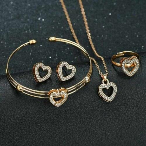 Beautiful Butterfly Jewelry Set Necklace Bracelet & Earrings Ring Women Girls Kids Gift