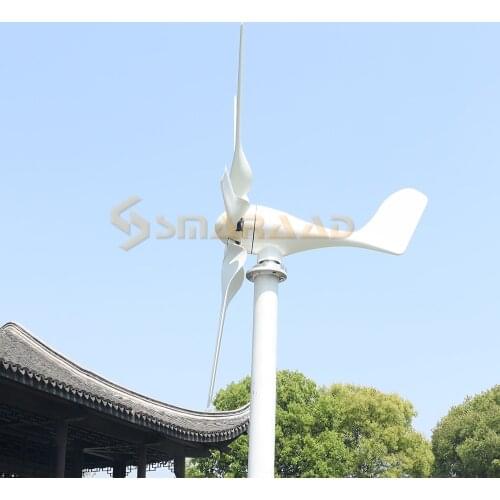 Low Wind Speed Free Energy Horizontal Windmill 3/5/6 Blades 400w 600w 800w Wind Turbine Generator 12v 24v With Free Controller