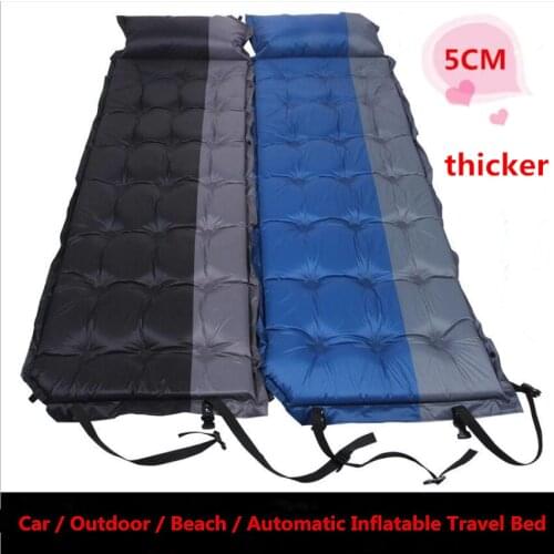 Outdoor Camping Mat Automatic Air mattress Beach Inflatable Mattress Self-inflating Tourist Mat Sleeping Pad 208*65*5cm