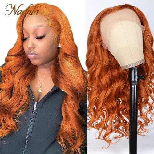 Nadula Human Hair Wigs Ombre Blonde Full Lace Wig Pre-Plucked With Baby Hair Lace Front Wig 13x4/360 Lace Frontal Wig T4/613