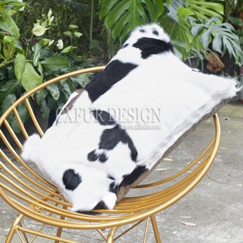 CX-D-130 Natural Color Real Lamb Fur Pillow ~Drop Shipping