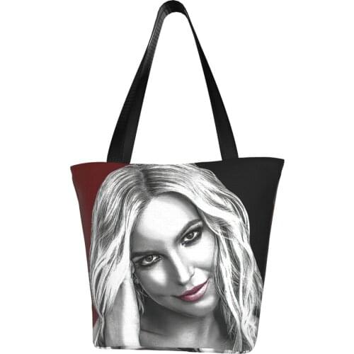 Britney Spears Shopping Bag Funny Cloth Office Handbag Woman Bulk Bags