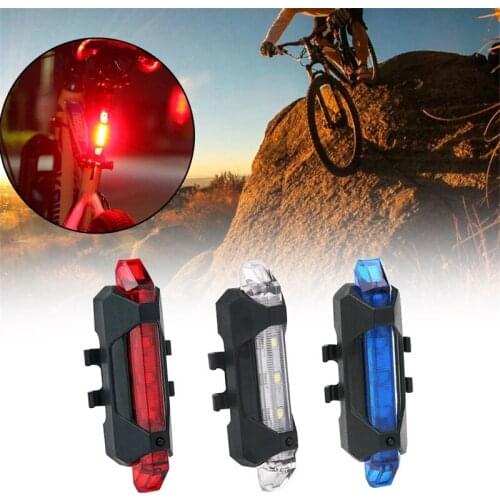LED Bicycle Light Waterproof Rear Tail Light USB Rechargeable Bike Cycling Portable Safety Warning Light Bike Accessories