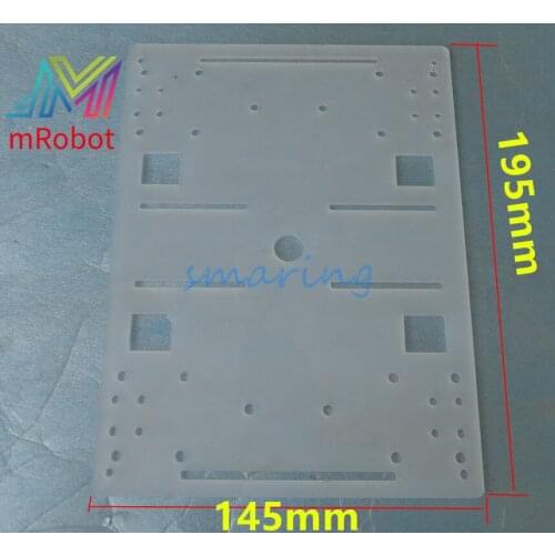 Smart Car Acrylic 195x145mm Remote Control Car DIY Robot Chassis Accessory for Toy