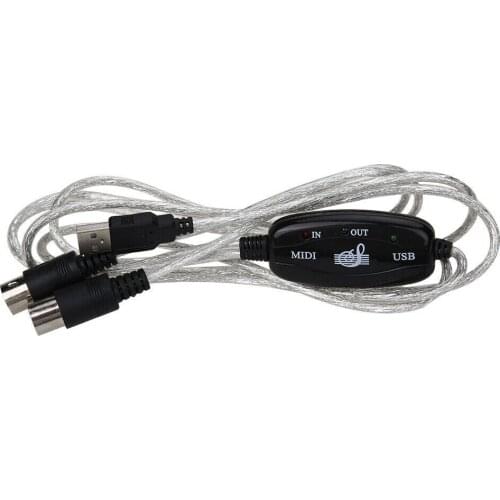 USB to MIDI keyboard adapter cable computer music editing cable