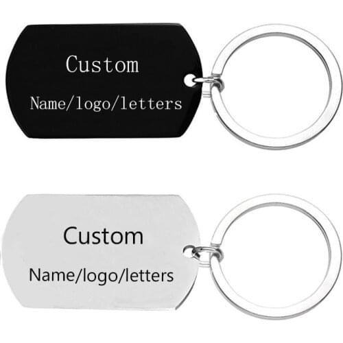 Hot sale tag stainless steel Military key chain 2020