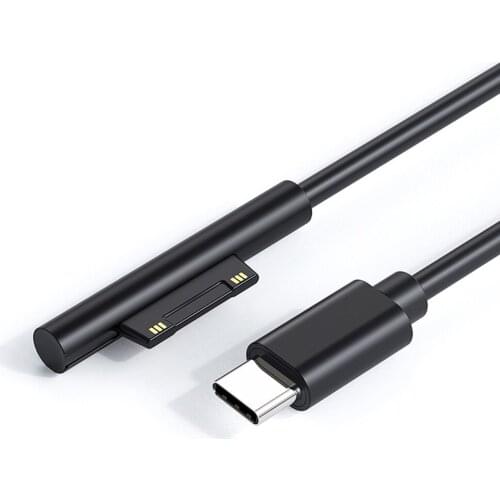 15V 3A Fast Charging USB Type-C Power Supply Charger Adapter Fast Cable Cord for Microsoft Surface Pro 3 4 5 6