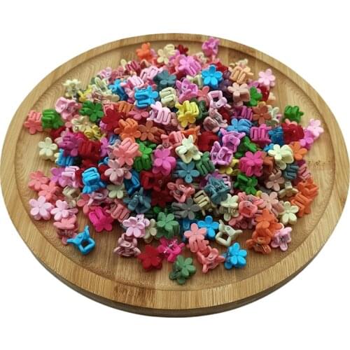 20/40/50PCS Fashion Girls Cute Hair Claw Cartoon Colorful Flower Mini Hair Clips Kids Sweet Hairpins Children Hair Accessories
