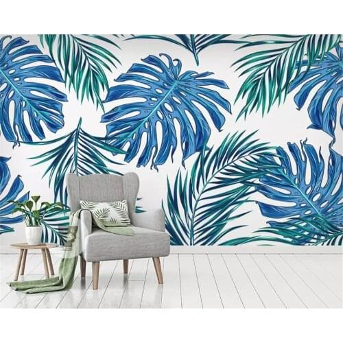 Beibehang Custom wallpaper mural tropical leaves rainforest plant background wall 3d wallpaper for living room papier peint