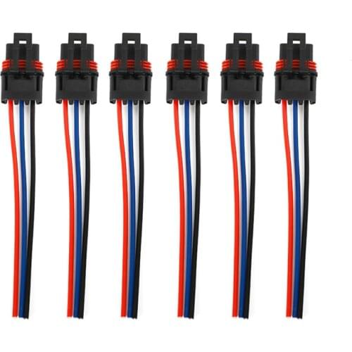 6PCS Pulse Power Plug Connector Pigtail for 2018 2019 Polaris Ranger Crew XP1000