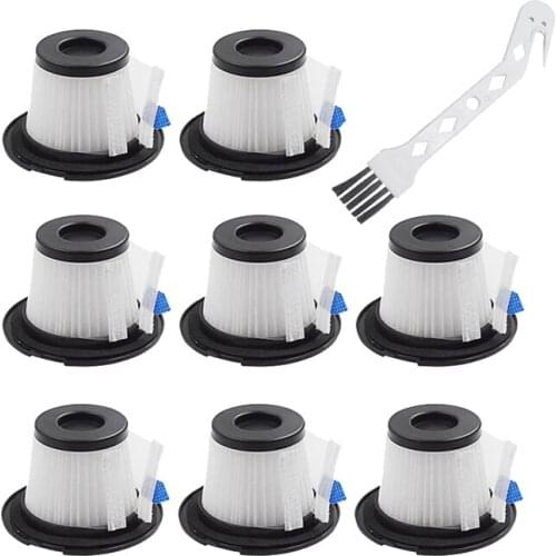 8 Sets Replacement HEPA Filter and Strainer Screen Fit for MOOSOO K17 Cordless Stick Vacuum Cleaner Replacement Parts