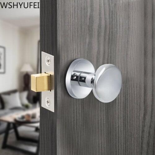 American Mute Bedroom Door Handle Bathroom Room Door Lock Zinc Alloy Mechanical Anti-theft Lock Core Furniture Hardware