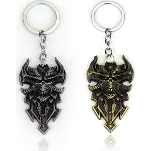 Hot Game Diablo III Logo Blizzard Key Chains Holder Vintage Metal Alloy Diablo Reaper of Souls Expansion Keyring Jewelry Gift