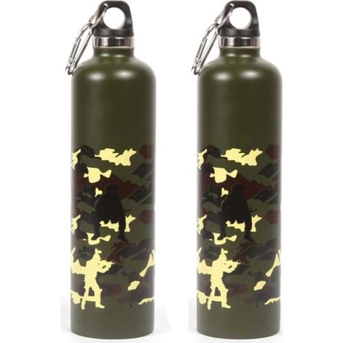 750ML Camouflage Water Bottle Double Layer Outdoor Thermal InsulationFamily Water Cup for Kids Children School Drinking Kettle
