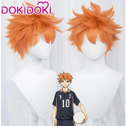 DokiDoki Anime Haikyuu!! Cosaply Wig Hinata Shoyo Haikyuu!! Cosplay Hinata Shoyo Halloween Cosaply Wig