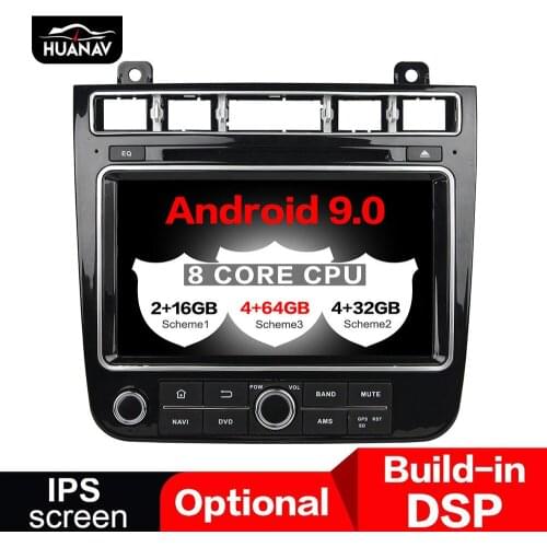DSP Android 9.0 Car DVD Multimedia player GPS Navigation For VW Touareg 2010-2018 Auto radio stereo head unit tape recorder 64G