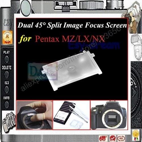 Dual 45 degree Split Image Focus Focusing Screen For Pentax MZ/LX/NX/MX PR140