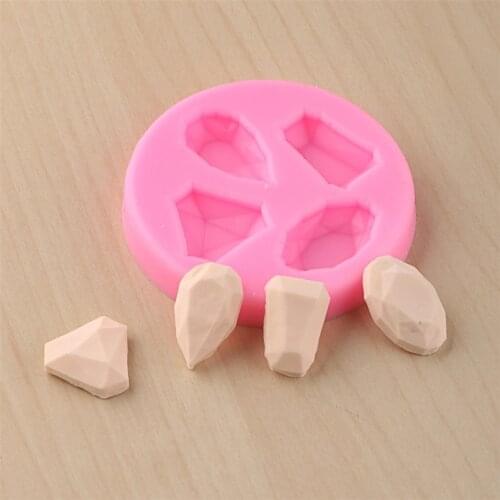 4 Diamond Shaped Fondant Cake Chocolate Tools Silicone Mold Resin Clay Cake Decorating Gumpaste Tool Sugarcraft Baking Moulds