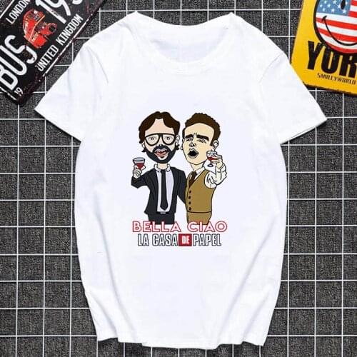 The House of Paper T Shirt New Money Heist Women La Casa De Papel Tshirt White O-Neck T-Shirt Femme Streetwear