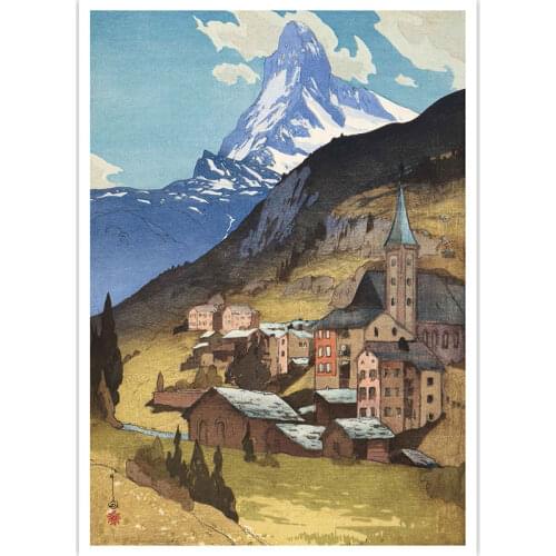 Scenery painting traditional style postcards collections decor of room wall