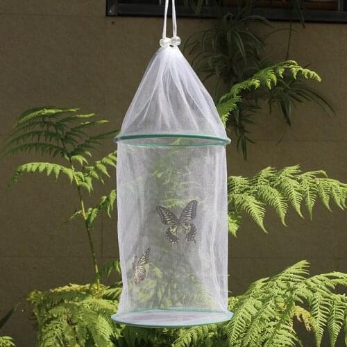 Insect Cage Transparent Hanging Nature Observation Ventilated Butterfly Habitat House Breeding Tool