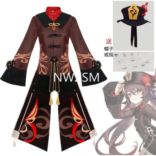 Game Genshin Impact Hutao Cosplay Costume Uniform Cosplay Anime Game Hu Tao Chinese Style Halloween Costumes