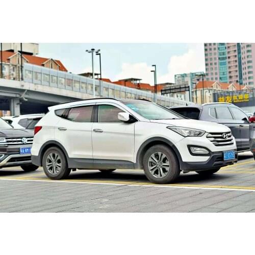 Chrome Door Visor Window Sun Rain Shield Silver Trips Eaves for Hyundai Santa Fe 2013-2019