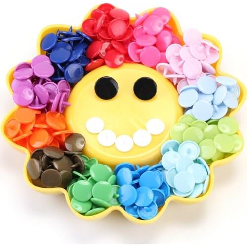 20 Set Pression KAM Round Plastic Snap Button kids sewing Buttons Fasteners Quilt Cover Sheet For Clothing Accessories T5 12.4mm