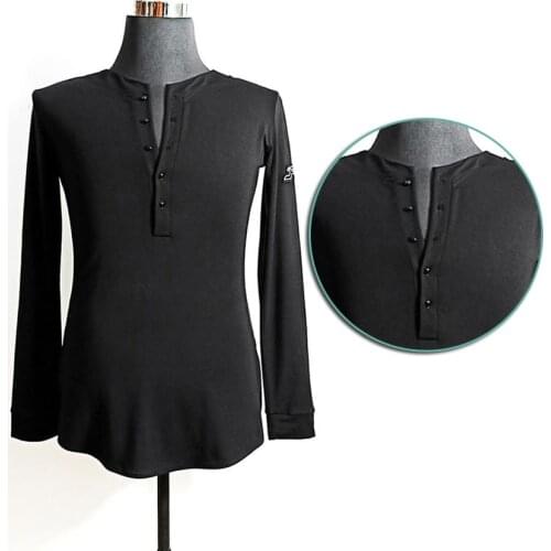 2020 New Male Latin Dance Tops Long Sleeve Tops for Ballroom Samba Tango Chacha Belly Dancing Performamnce LW572