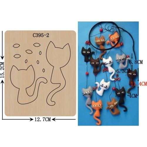 New Cat Wooden die Scrapbooking C-395-2 Cutting Dies