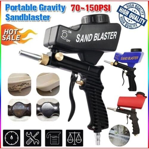 New Handheld Pneumatic Sandblasting Gun Portable Gravity Sandblasting Gun Sandblaster for Remove Rust/oil Air Tools