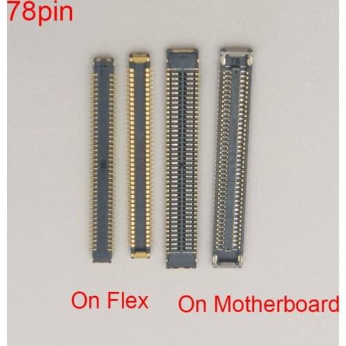 2PCS 78pin Original USB Charger Charging Dock FPC Connector On Board For Samsung Note 10 Lite N770 N770F A51 2020 A515 A515F