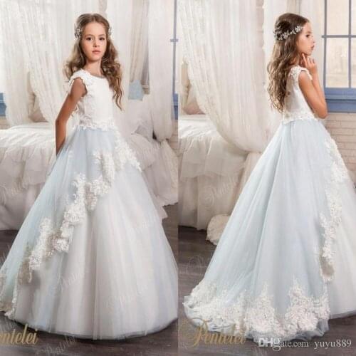 FUCHSIA AND WHITE FLOWER GIRL DRESS FIRST COMMUNION DRESS KID BIRTHDAY PARTY DRESS PAGEANT GOWN NEW 2018 FREE