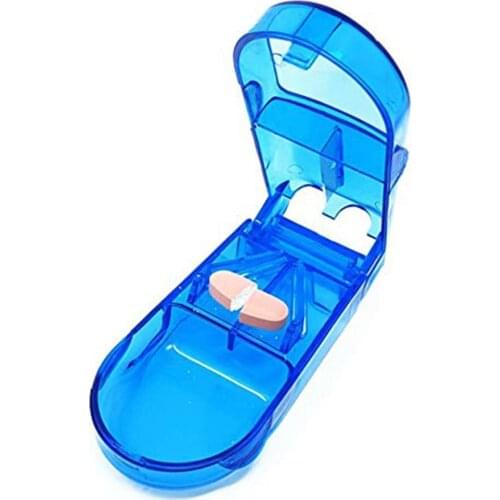 Portable Rectangular Medicine Cutter Pill Cutter Medicine Splitter Drug Box Tablet Medicine Pill Holder Medicine Pill Case