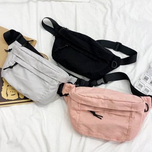 Casual Large Capacity Chest Bag Unisex Hip Waist Pack Canvas Travel Messenger Bag AntiTheft Phone Pouch Purse Men Crossbody Bags