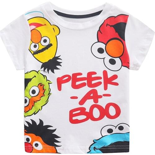 Jumping Meters Boys Girls T shirts For Summer Cartoon Print Cute Baby Clothes Cotton Kids Short Sleeve Tees Tops