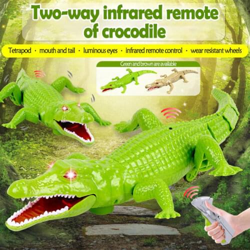 RC Crocodile Real Life Simulation Crocodiles rc Animal Remote Control Infrared Pets Electronic Toy For Kids Gifts