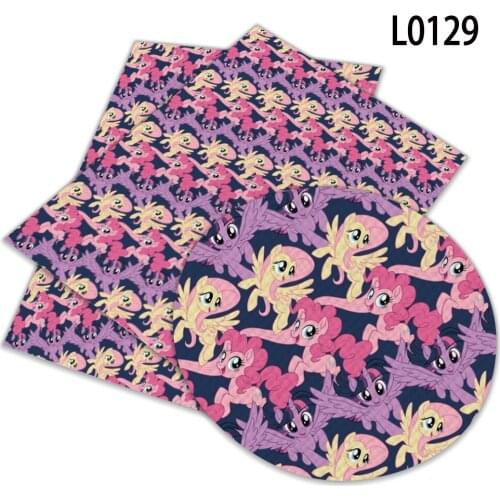 Printed synthetic PU leather fabric fish cute girl DIY earrings hair accessories 30cm X 136cm