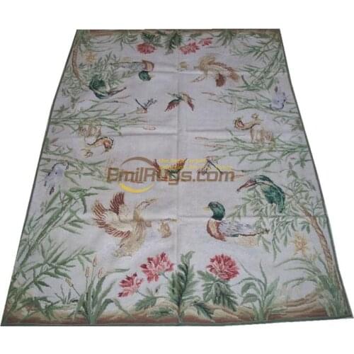 Style Luxury Needle Point Hand-woven Carpet Beautiful Amazing Hand Crafted Gorgeous Floral Needlepoint Handmade