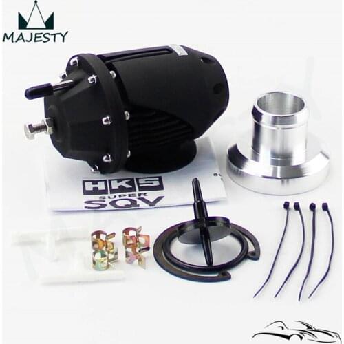 TYPE-2 II 2 SQV BLOW OFF VALVE BOV UNIVERSAL ALUMINUM+2.5" FLANGE PIPE BLACK with original box
