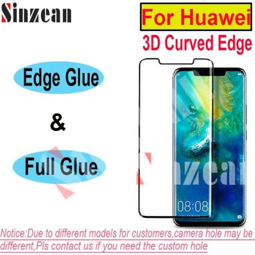 Sinzean 25pcs For Huawei P30 Pro/Mate 20 Pro 3D Curved edge tempered Glass Screen Protector (Full Glue & Edge Glue available)