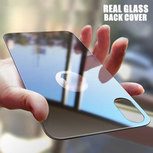9H Rear Back Tempered Glass For iPhone X XS Max XR 11 Pro MAX 7 8 Plus Full Cover Screen Protector Film Black White Gold